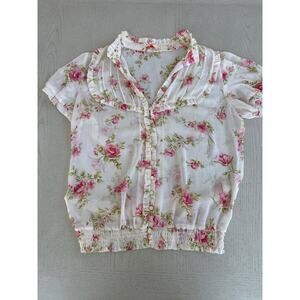 Vintage Forever 21 Floral Button Down Ethereal Coquette Cottagecore Fairycore